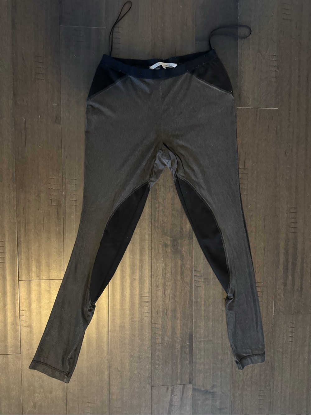 Rachel Rachel Roy Black Faux Leather Mixed Media Leggings Pants